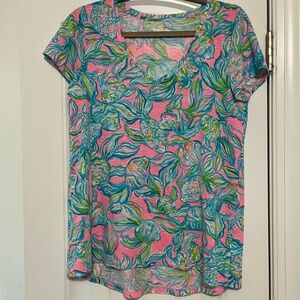 Lilly Pulitzer Etta V Neck T shirt
